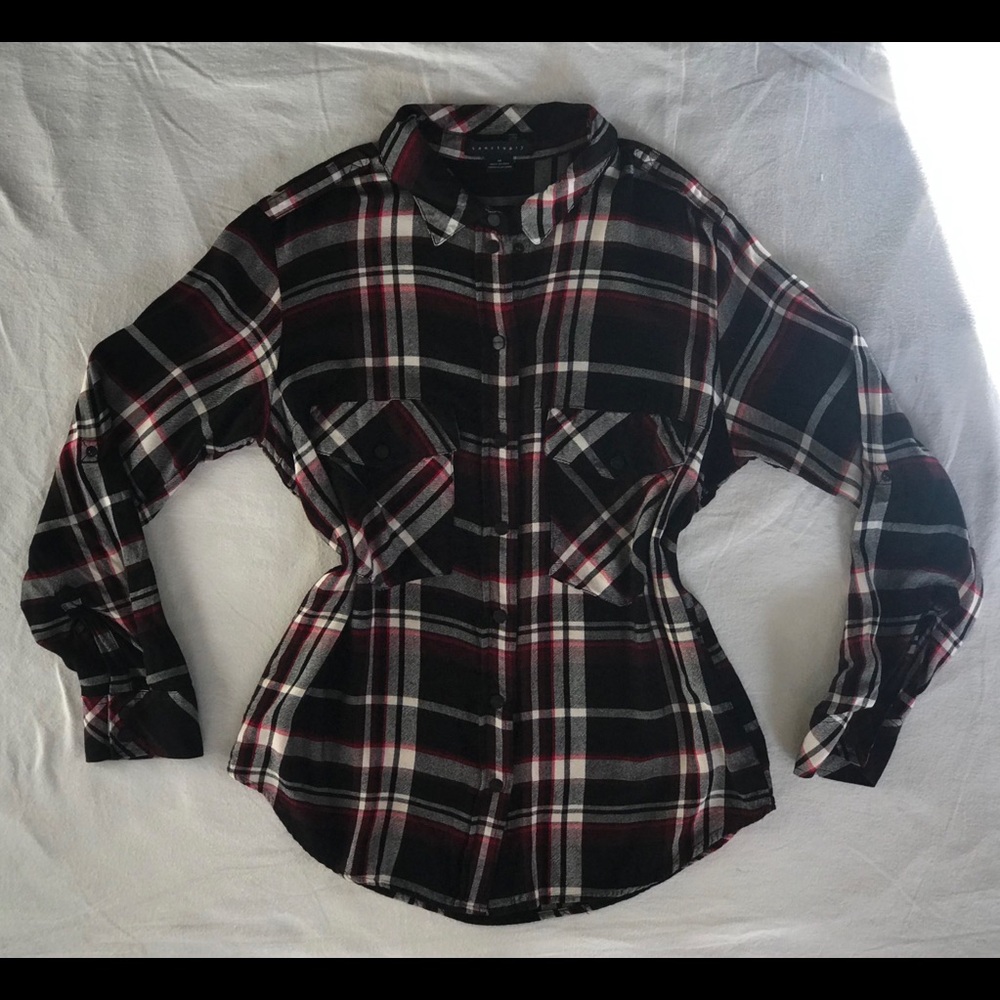 Sanctuary Plaid Flannel Button Down
